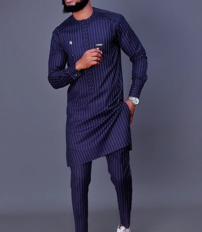 New African Ethnic Style Embroidered Men's Suit Set