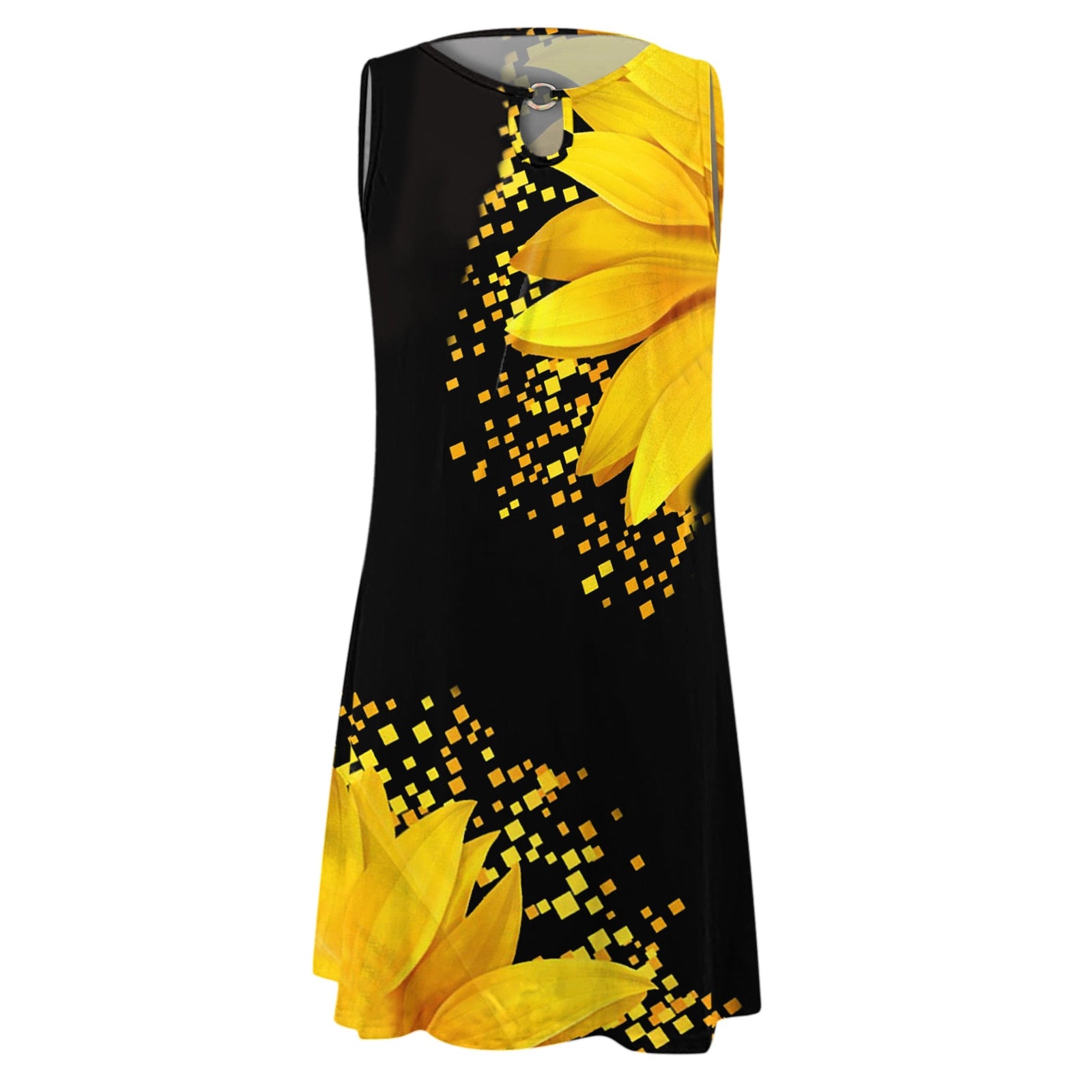 Fashion Printed Sleeveless Dress Women Summer O Neck Straight Dress for Women Beachwear women summer 2023 vestito donna