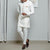 New African Ethnic Style Men's 2 Piece White Suit