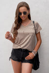 Distressed Short Sleeve Pocket Tee - nolimit