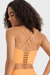 Crisscross Back Ladder Detail Sports Bra - nolimit