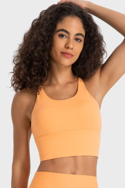 Crisscross Back Ladder Detail Sports Bra - nolimit