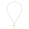 14K Gold Plated Infinity Cross Pendant Necklace