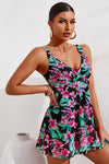 Full Size Twist Front Sleeveless Swim Dress - nolimit