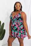 Full Size Twist Front Sleeveless Swim Dress - nolimit