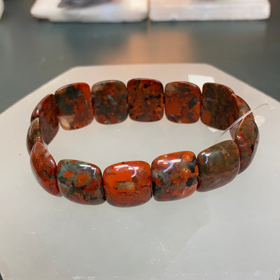 Brecciated Jasper Oval Beaded Bracelet-0